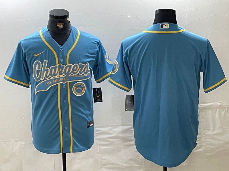 Men Los Angeles Chargers Blank Light blue Joint Name 2024 Nike Limited NFL Jersey style 2->los angeles chargers->NFL Jersey